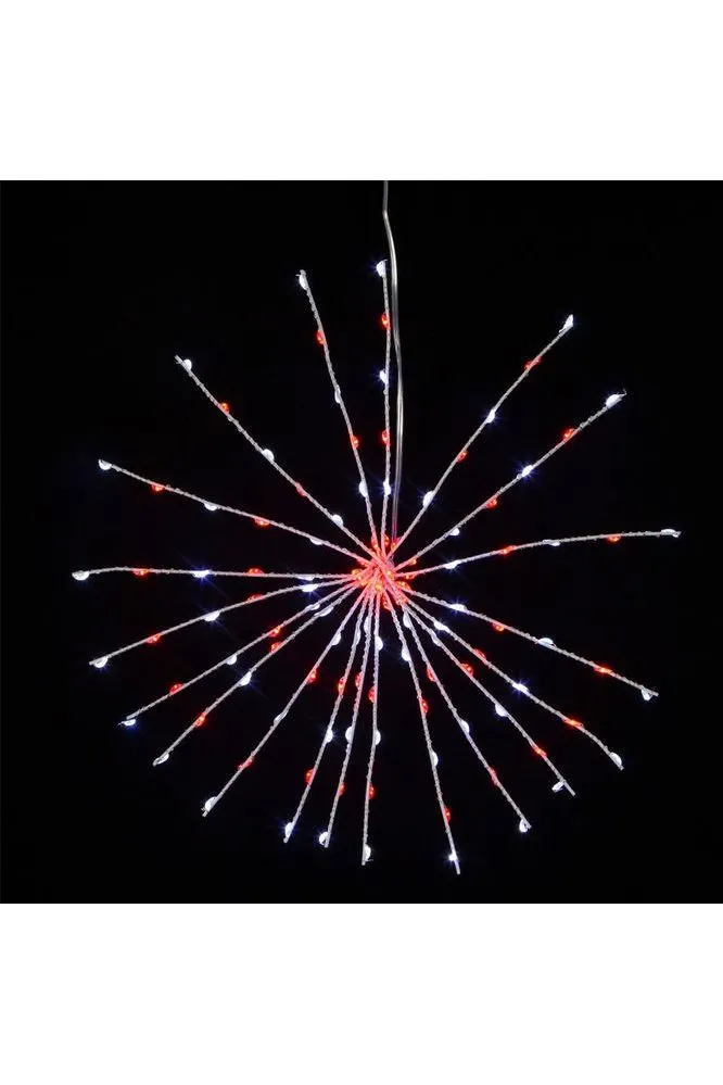 11.8" 120 Light Red and Pure White Starburst