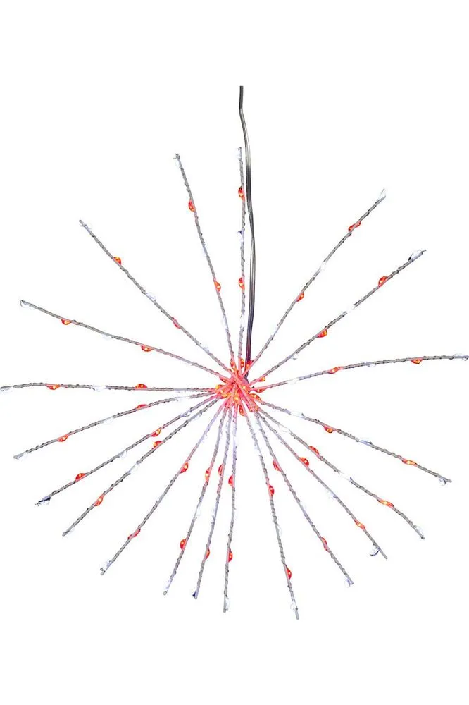 11.8" 120 Light Red and Pure White Starburst