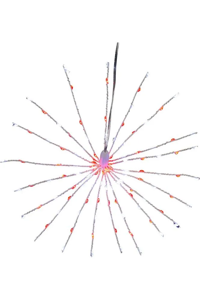 11.8" 120 Light Red and Pure White Starburst