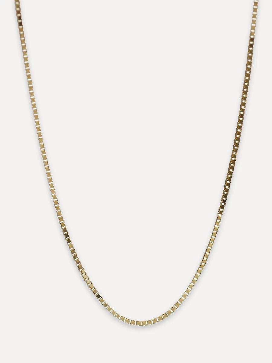 14K 0.7mm Box Chain