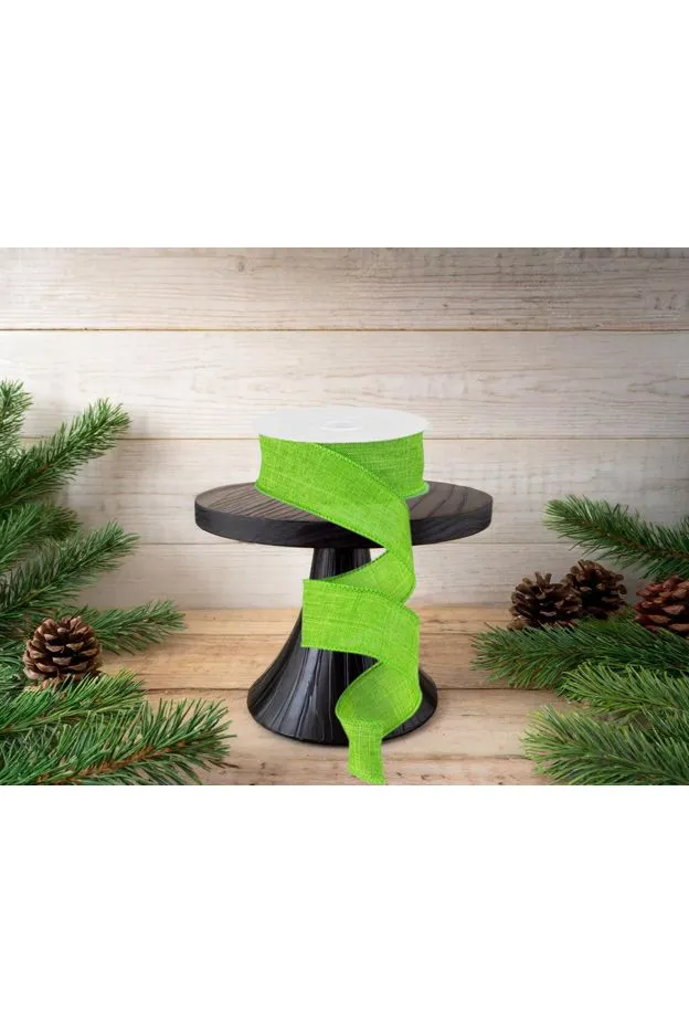 1.5" Royal Burlap Ribbon: Fresh Green  (10 Yards)