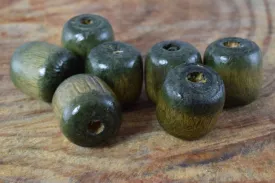 16x17mm Green Wood Beads,Green Wood Beads, Round Beads, Wood Spacer Beads, Macrame Beads for Jewelry Making, Green Wood Beads