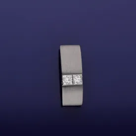 18ct White Gold Modern Diamond Pendant