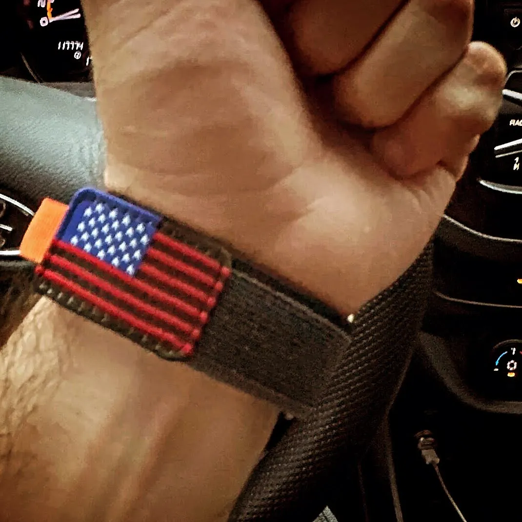 4 Bundle Pack COMBO Police and USA FLAG Combo Strap for Apple Watch
