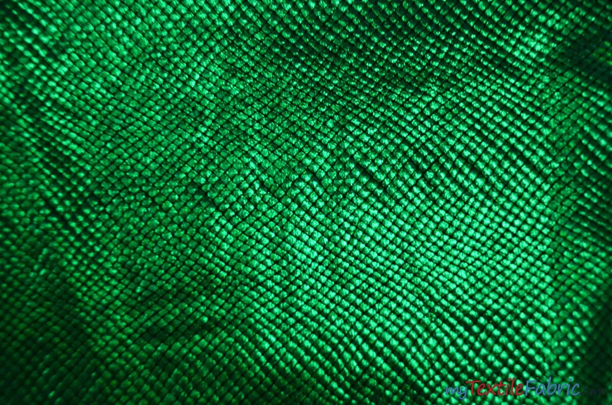 4 Way Stretch Dancewear Fabric | Metallic Snake Hologram Spandex | 58/60" Wide | Multiple Colors |