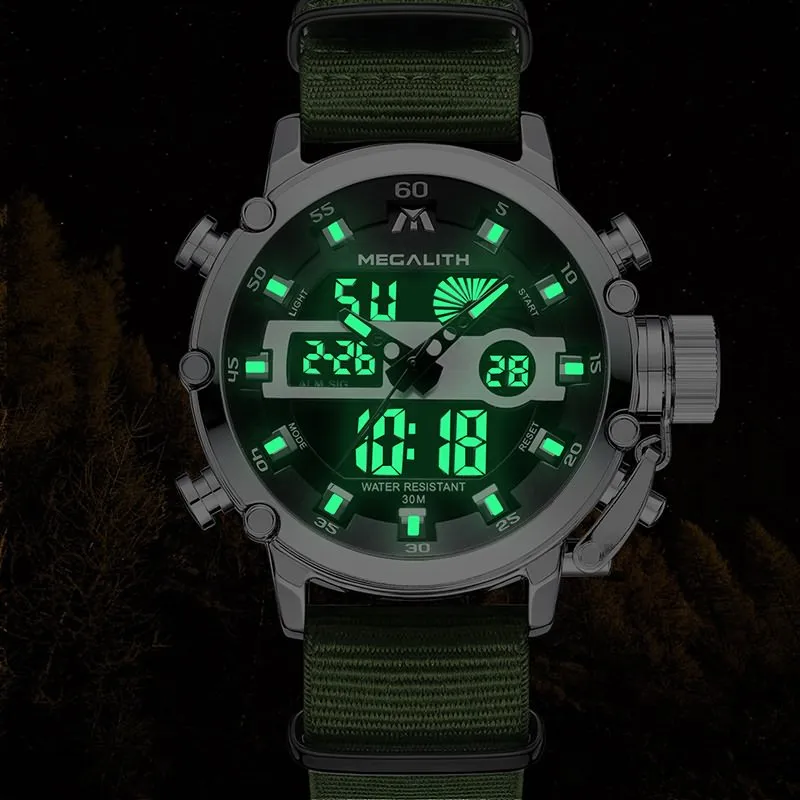 8051M | Analog Digital  Men Watch | Nylon Band