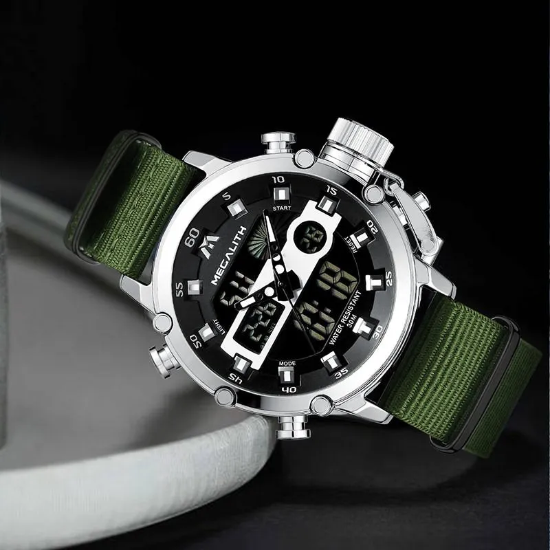 8051M | Analog Digital  Men Watch | Nylon Band