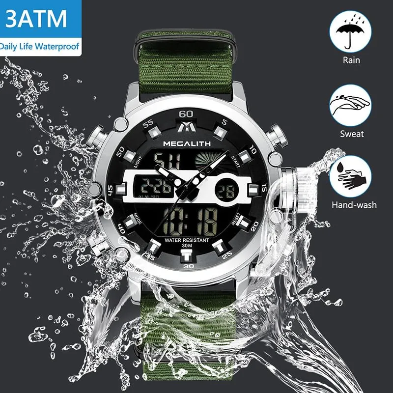 8051M | Analog Digital  Men Watch | Nylon Band