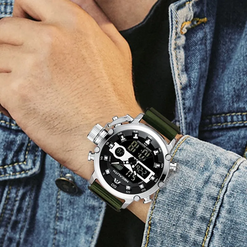8051M | Analog Digital  Men Watch | Nylon Band