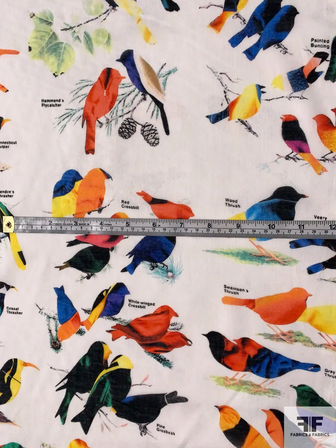 A Bird Convservatory Printed Cotton Voile - Multicolor