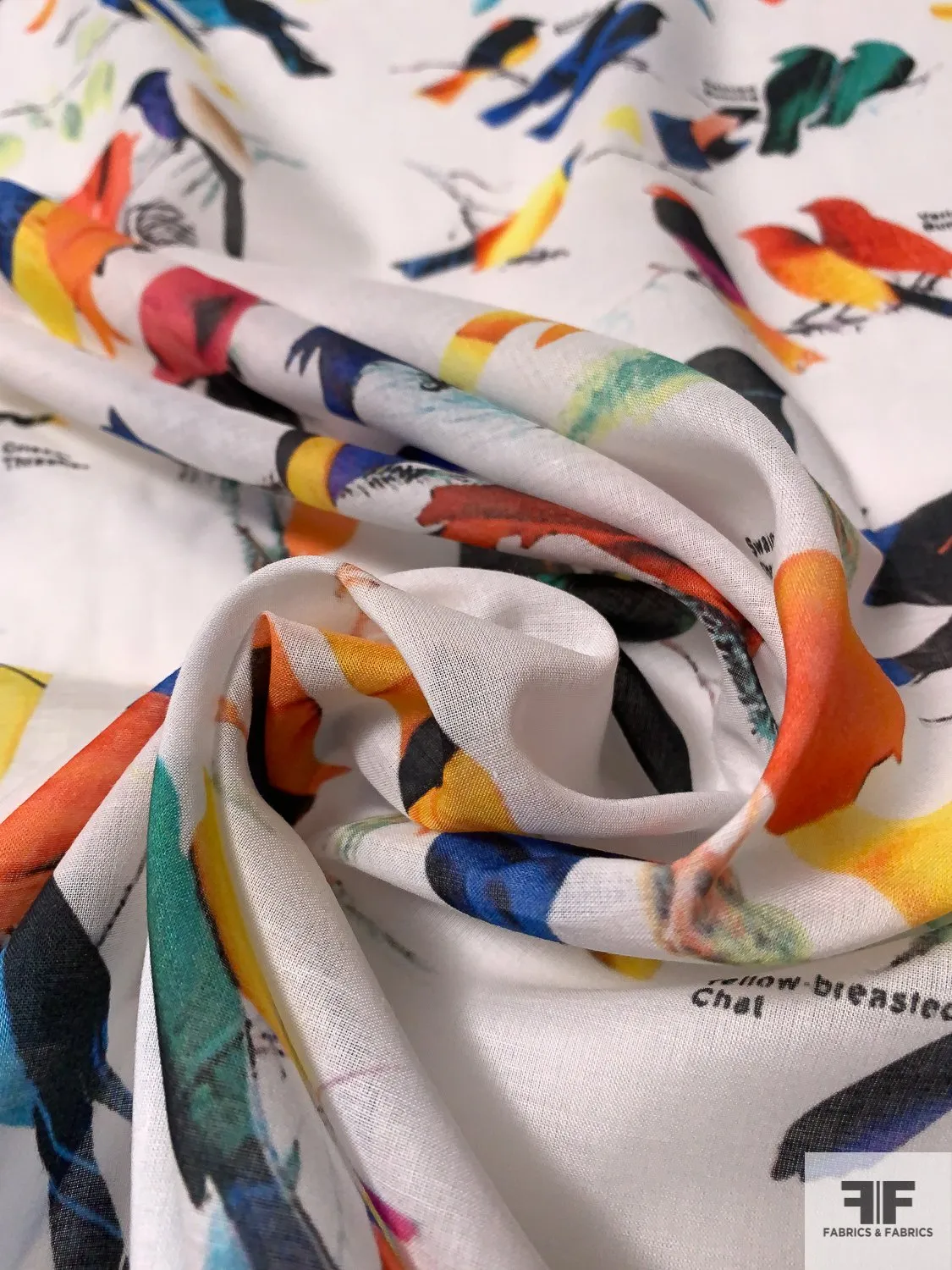 A Bird Convservatory Printed Cotton Voile - Multicolor
