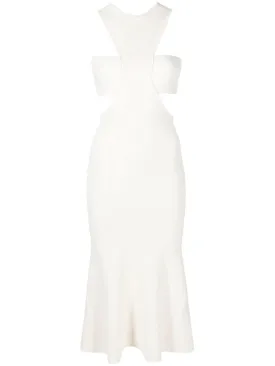 ALEXANDER MCQUEEN Ivory Flared Knit Dress for Women - SS23 Collection