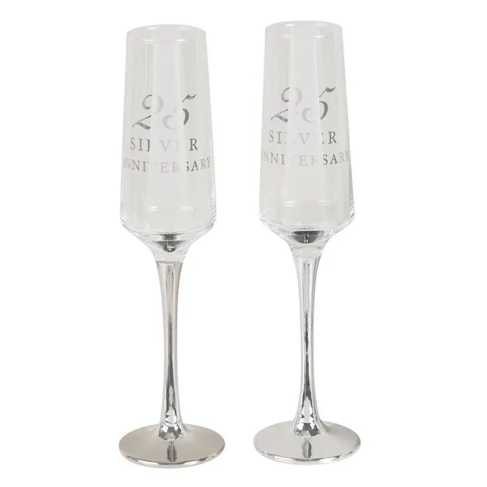 Amore Straight Flute Set of 2  25th Anniversary