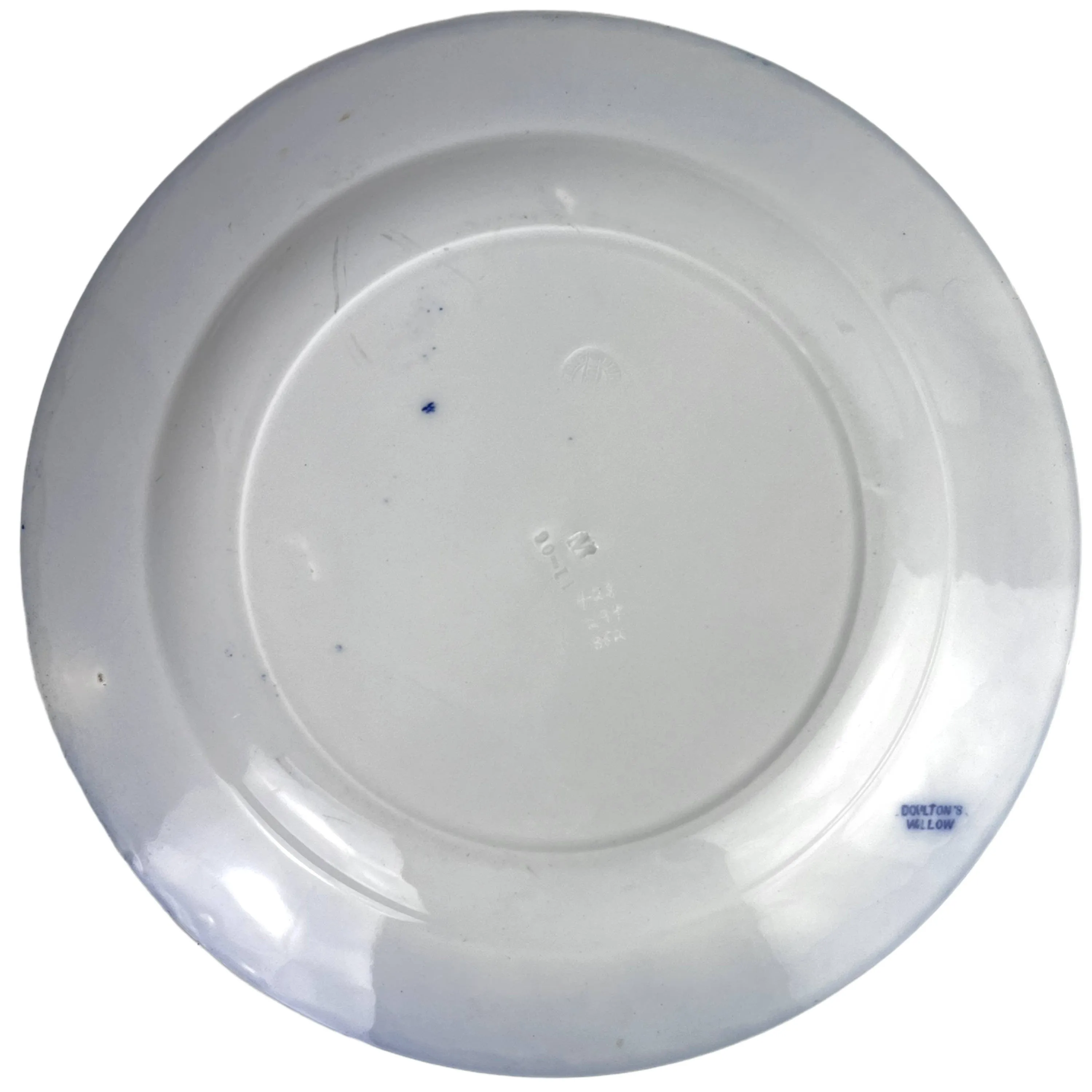 Antique Royal Doulton Blue Willow Plate Doultons Willow 10.625 1906 Flow Blue