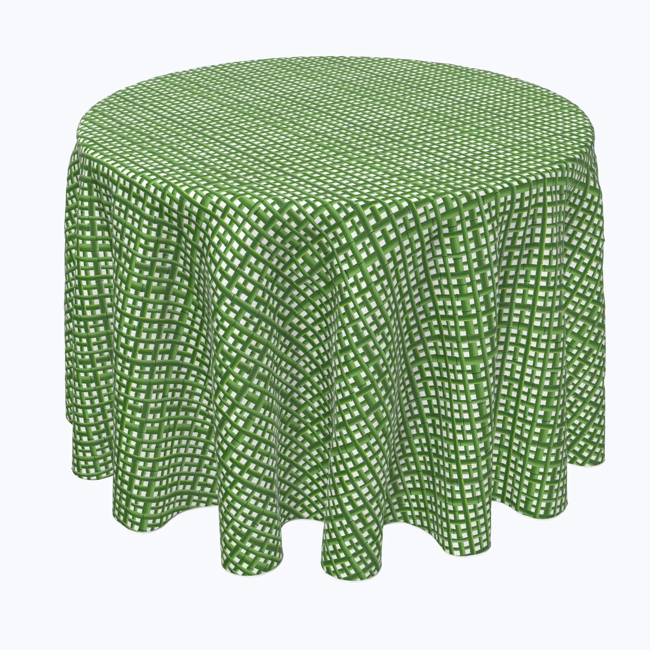 Bamboo Green Grid Fence Rounds