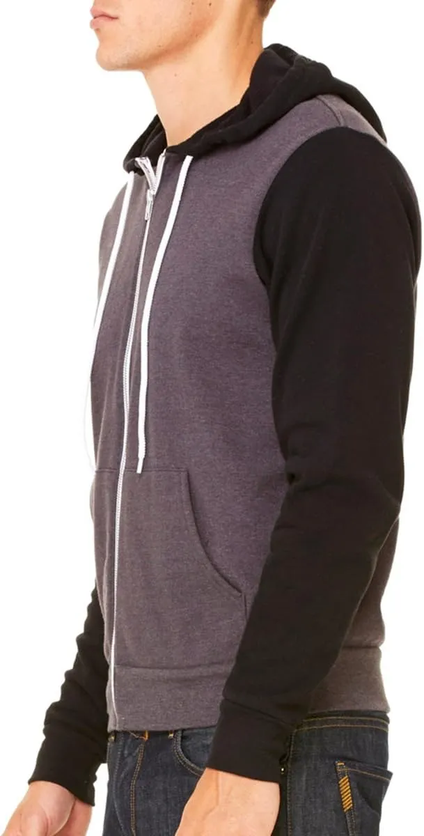 BellaCanvas Men's Fleece Full-Zip Hoodie