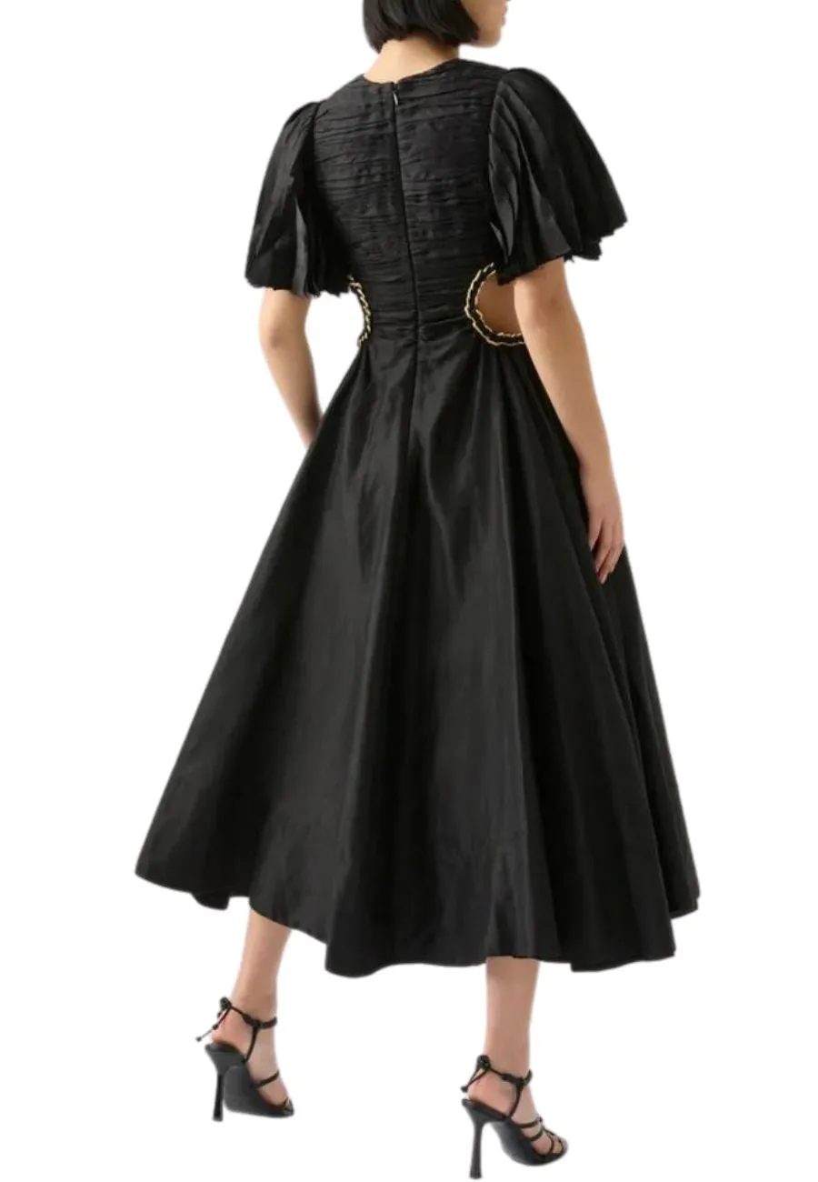 Black Monica Chainlink Midi Dress