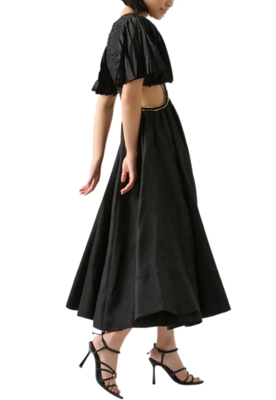 Black Monica Chainlink Midi Dress