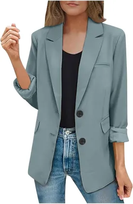 Blazers for Women Business Suit Jacket Work Office Blazer Long Sleeve Casual Blazer Open Front Cardigan Coat Outerwear