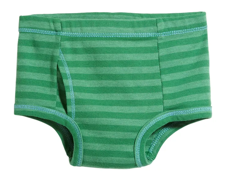 Boys Soft Stripe Brief | Elf Green