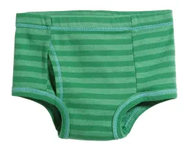 Boys Soft Stripe Brief | Elf Green