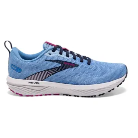 Brooks Womens Revel 6 Running Shoes - Marina, Lilac Rose, and Pink Lady