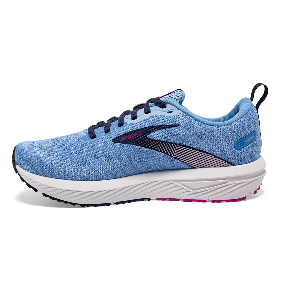 Brooks Womens Revel 6 Running Shoes - Marina, Lilac Rose, and Pink Lady