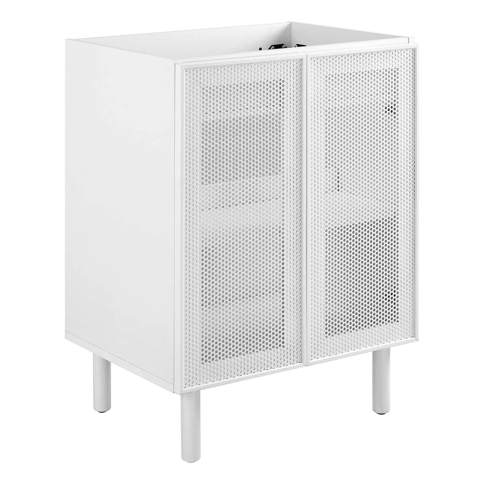 Calla 24" Perforated Metal Bathroom Vanity Cabinet (Sink Basin Not Included) by Modway