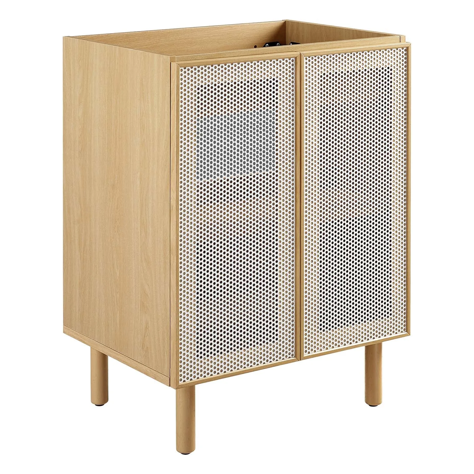 Calla 24" Perforated Metal Bathroom Vanity Cabinet (Sink Basin Not Included) by Modway