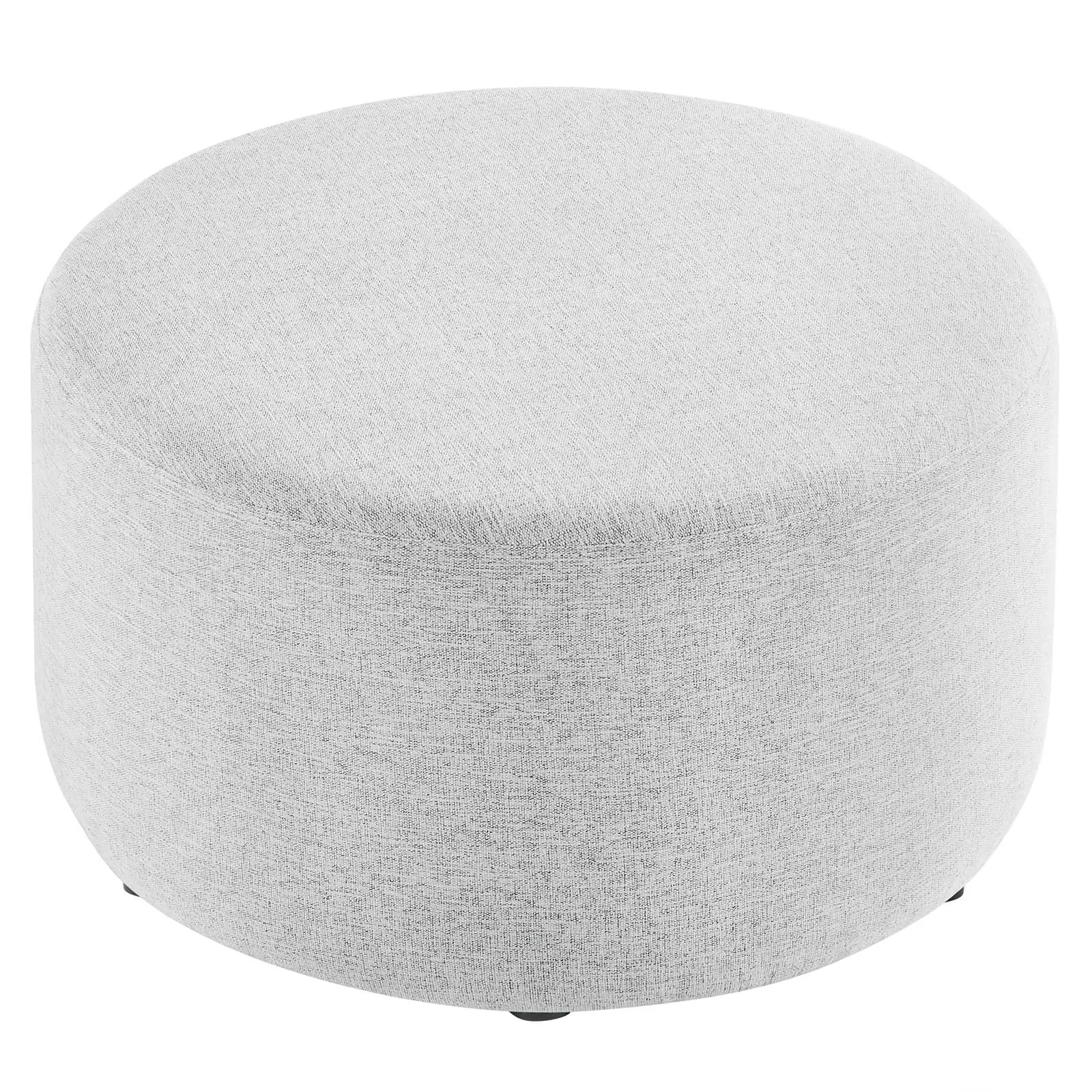 Callum Large 29" Round Woven Heathered Fabric Upholstered Ottoman by Modway