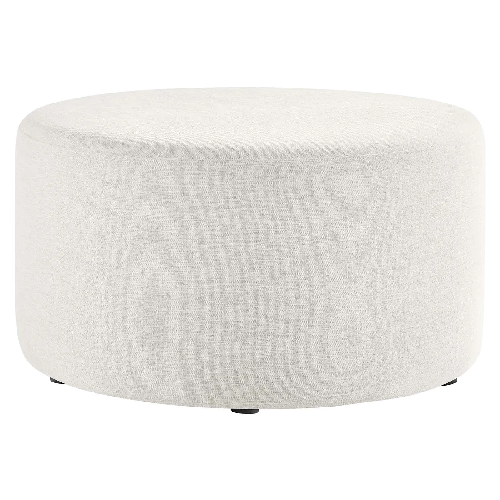 Callum Large 29" Round Woven Heathered Fabric Upholstered Ottoman by Modway