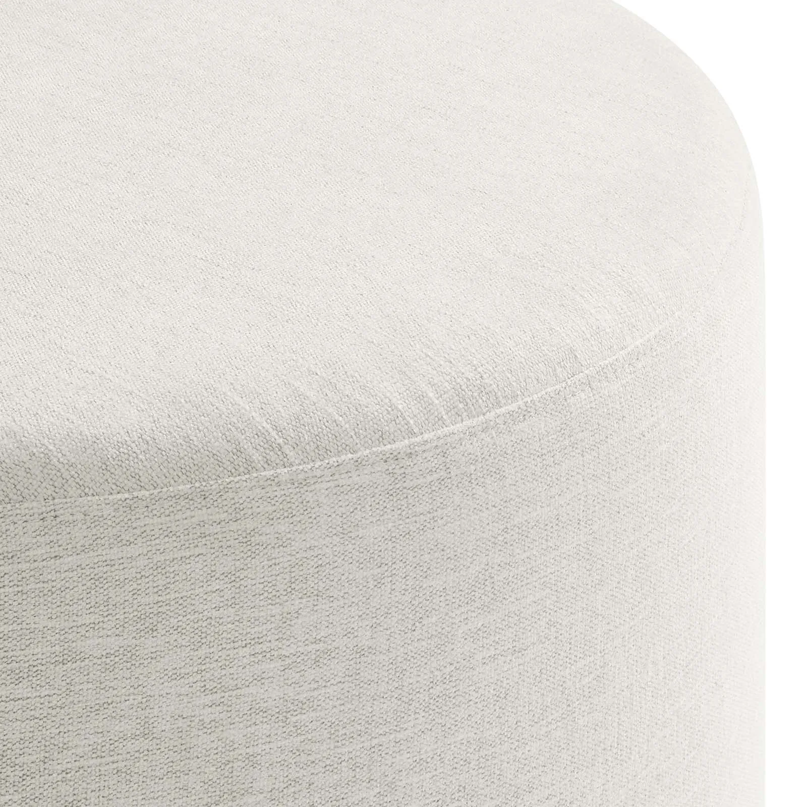 Callum Large 29" Round Woven Heathered Fabric Upholstered Ottoman by Modway