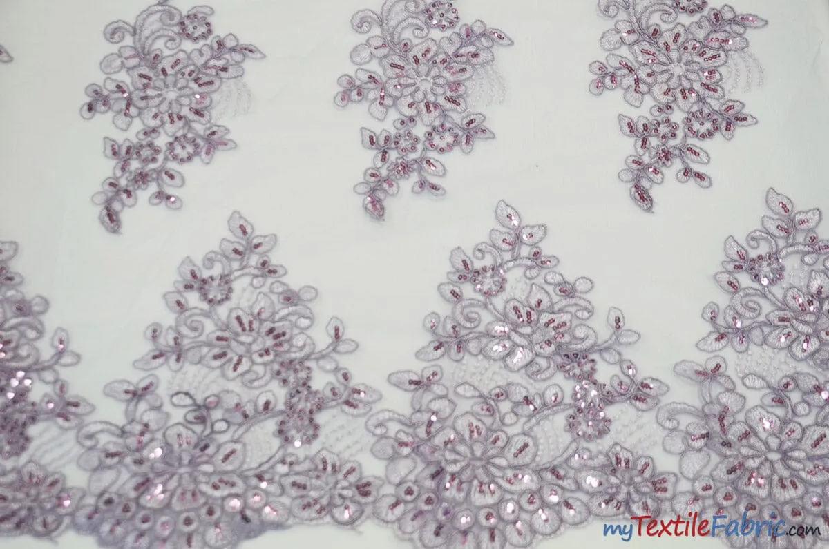 Camilla Embroidery Fabric | Bridal Lace Design YX 1098 | 52" Wide |