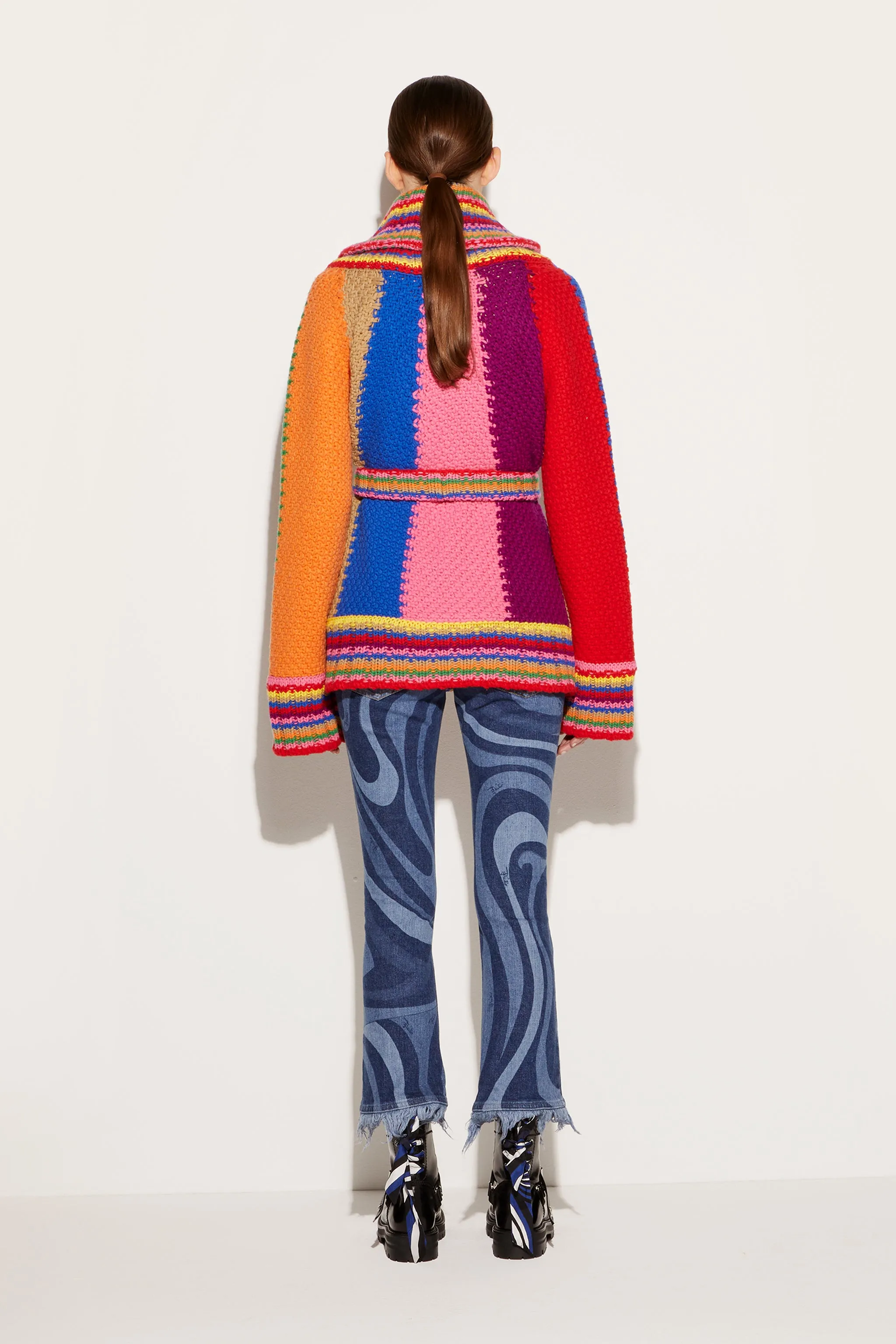 Colourblock Wool Cardigan