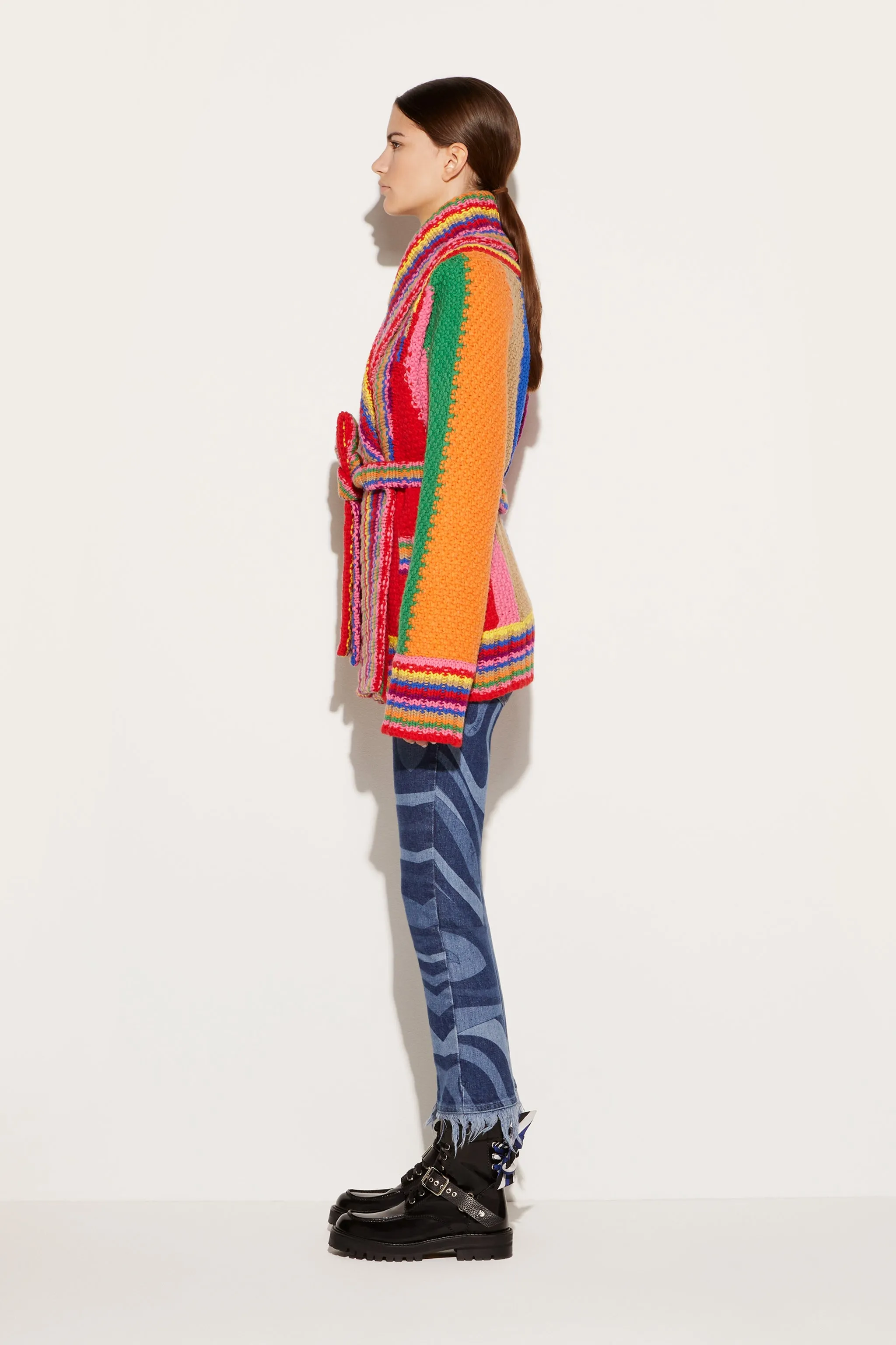 Colourblock Wool Cardigan