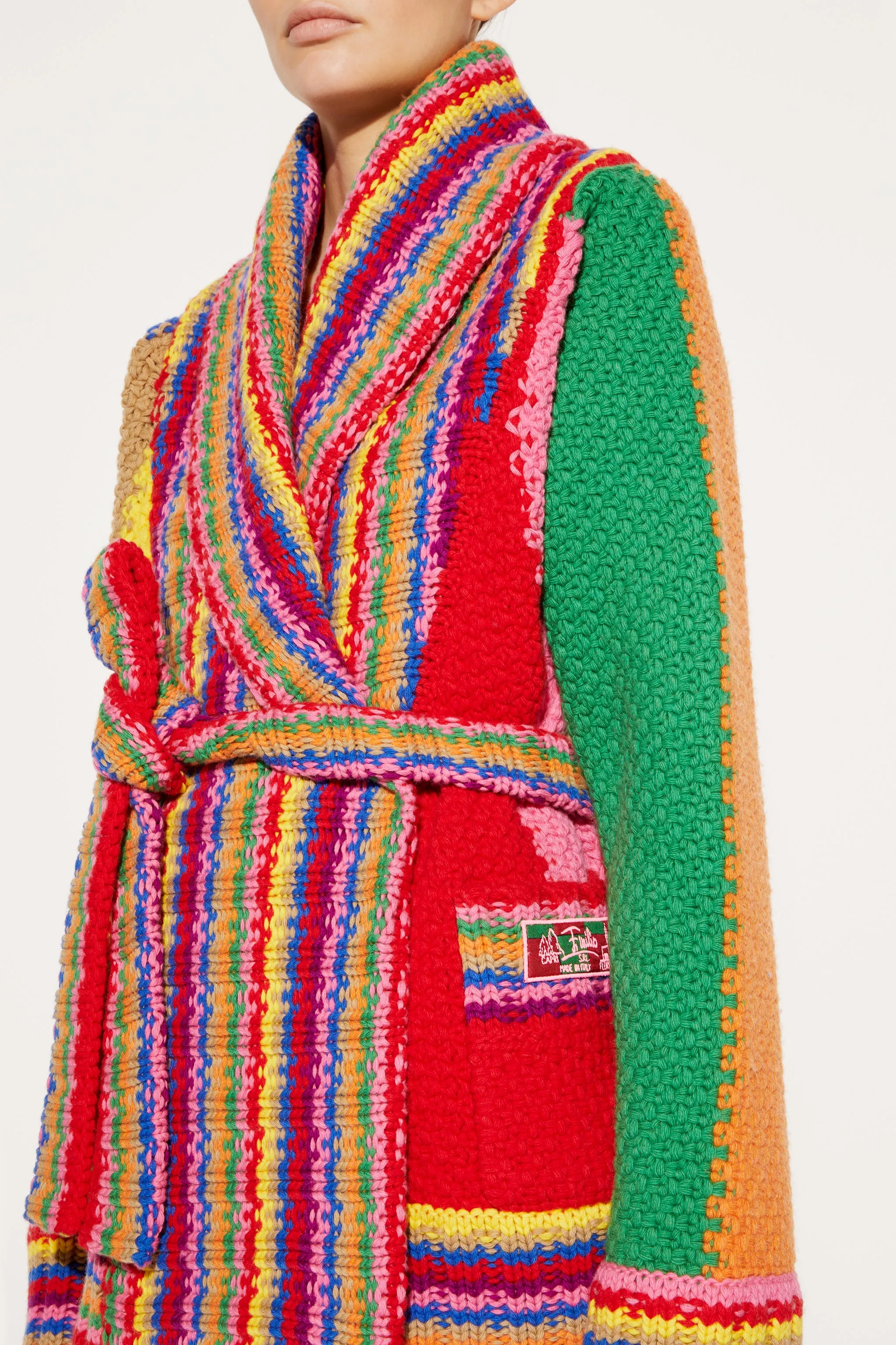 Colourblock Wool Cardigan