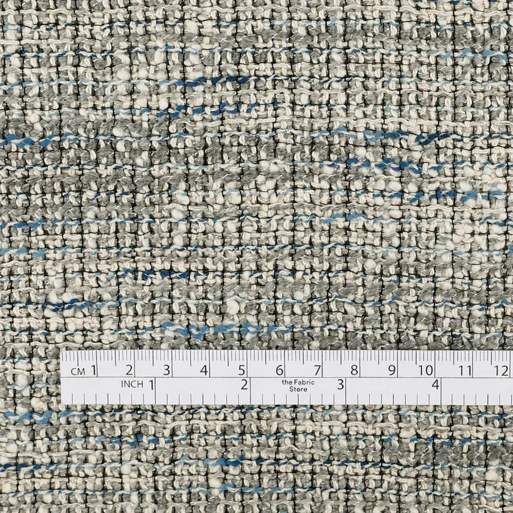Cotton Blend Sparkle Tweed - Rain (remnant)