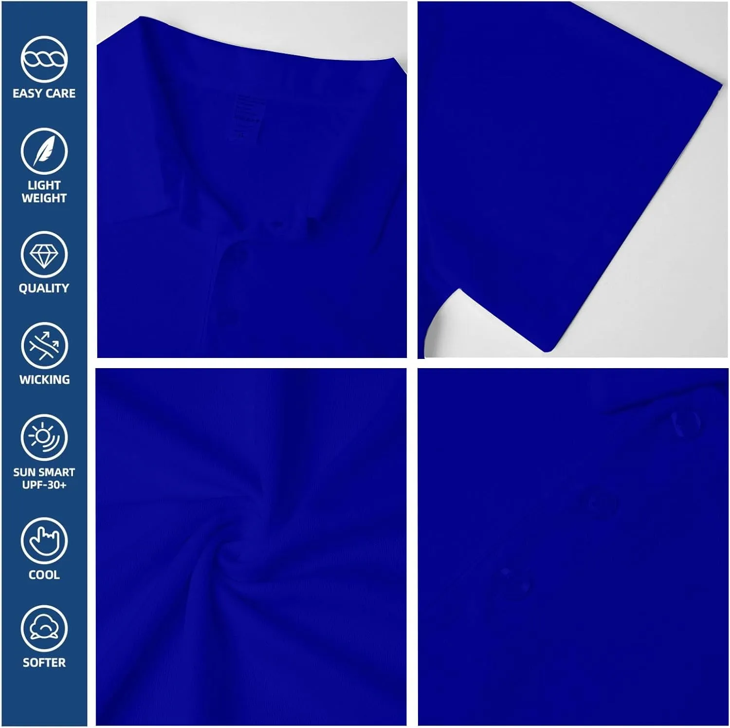 Custom Golf Polo Shirts for Unisex Adult, Design Your Own Golf Jersey Personalized Gifts 4 Sides Printed