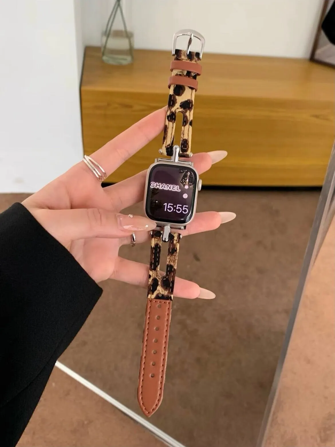 Cute Blue Denim Leather Bracelet iWatch Band Series 1 2 3 4 5 6 7 8 9 Ultra Generation 38mm 40mm 41mm 42mm 44mm 45mm 49mm Apple Watch Strap