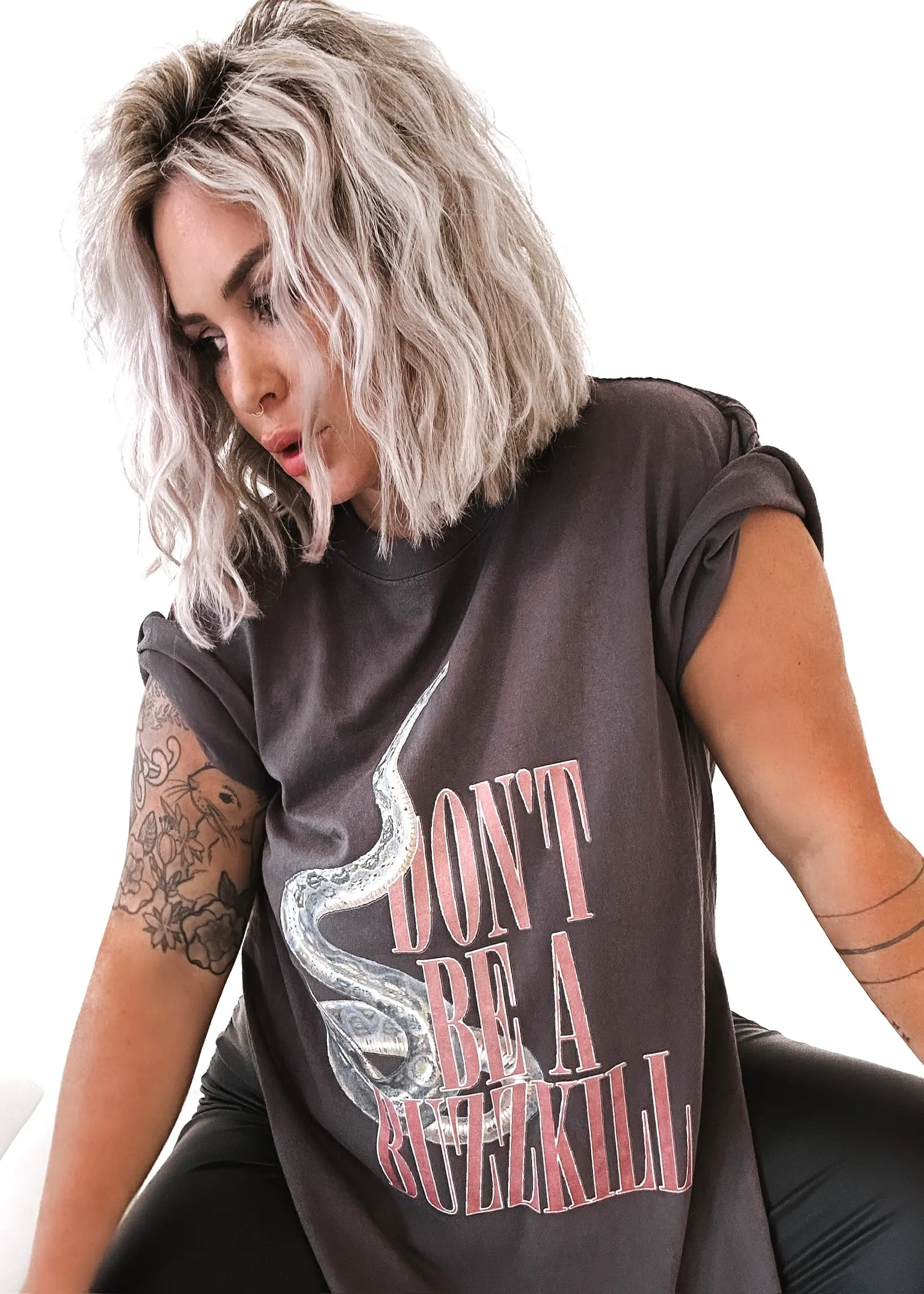 DON'T BE A BUZZKILL SIDE SLIT TEE