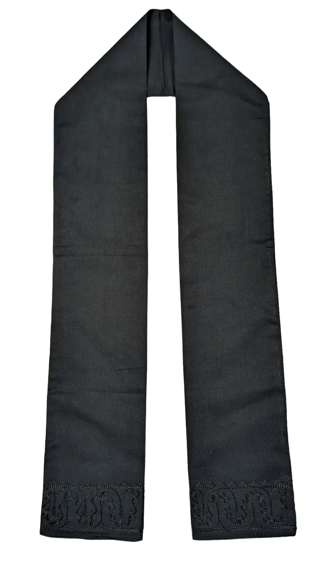 Dupsie's Ebunoluwa Essence All Black embroidered African sash-DPH660S