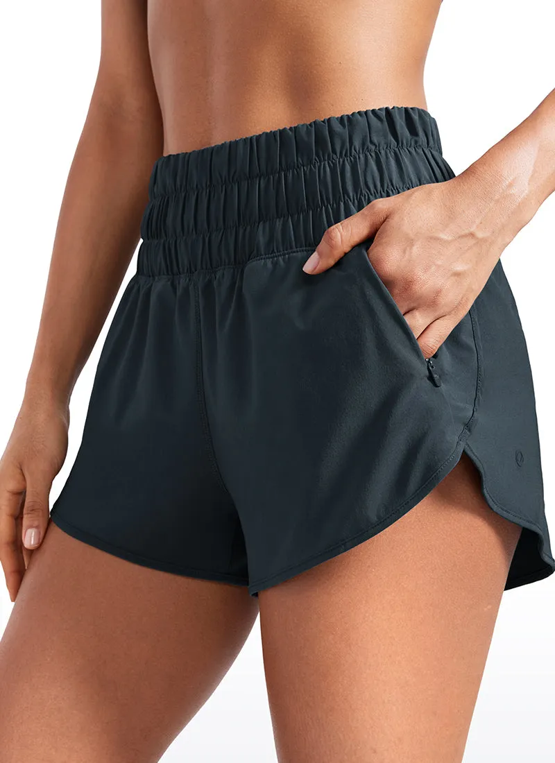 Feathery-Fit Soft Super High Waisted Dolphin Shorts Pocket 3''