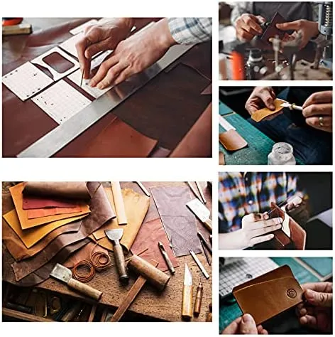 Genuine Leather Tooling and Crafting Sheets | Heavy Duty Full Grain Cowhide (0.8-1.0mm) | Little Tampa Brown