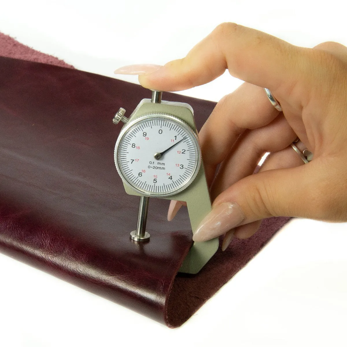Genuine Leather Tooling and Crafting Sheets | Heavy Duty Full Grain Cowhide (1.1-1.3mm) | Navaro Burgundy