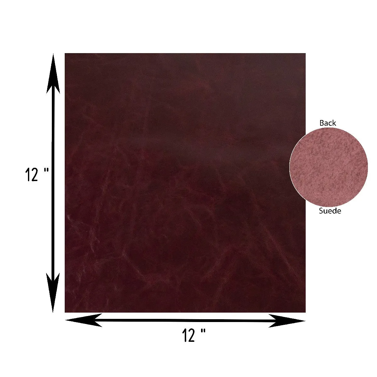 Genuine Leather Tooling and Crafting Sheets | Heavy Duty Full Grain Cowhide (1.1-1.3mm) | Navaro Burgundy
