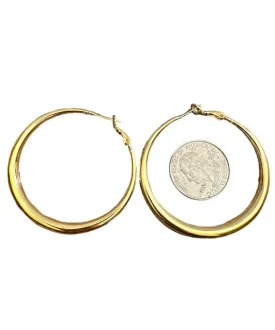 Gold Tapered Hoop Earrings