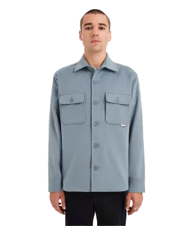 Heavyweight Soft Touch Shacket - Blue