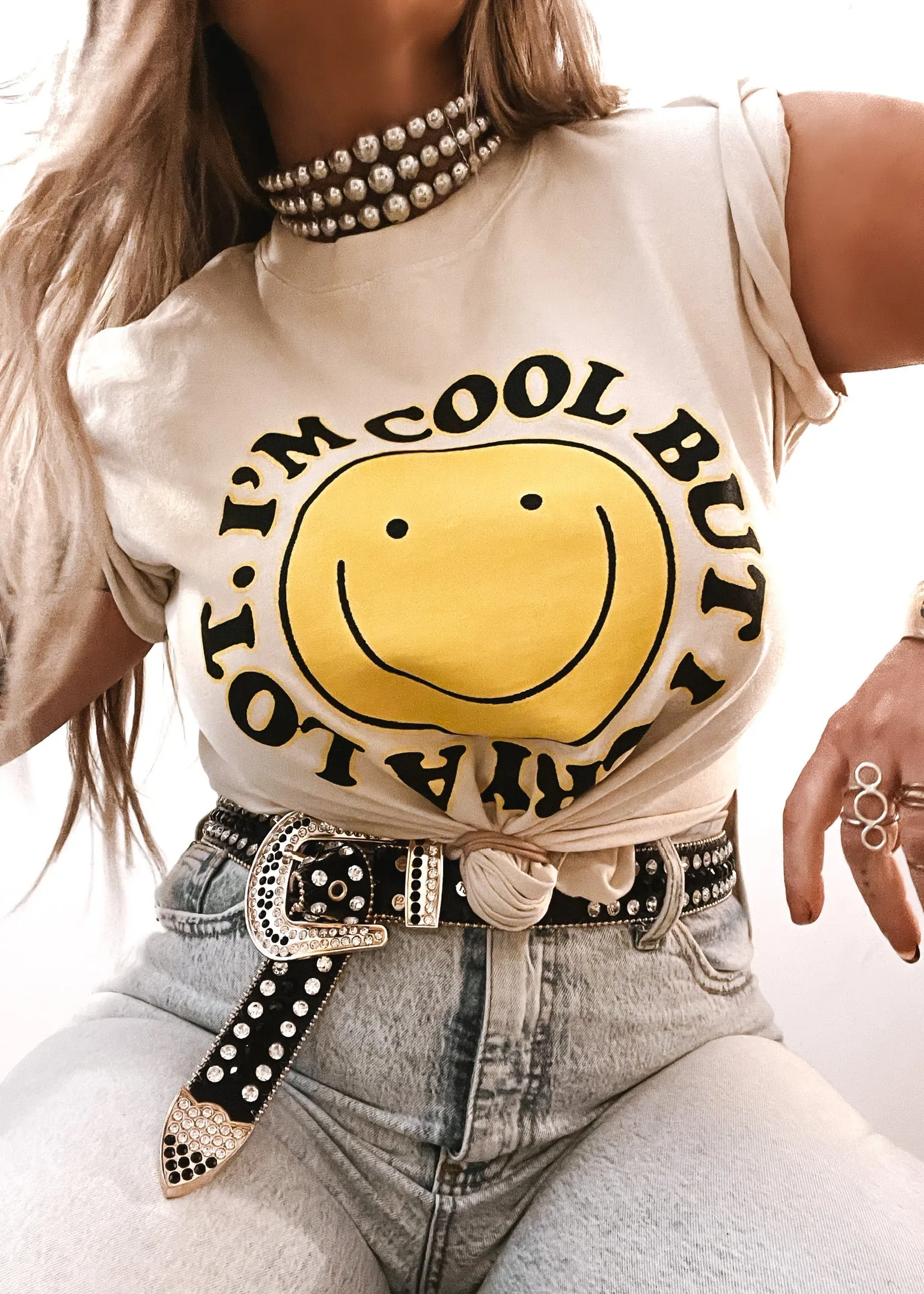 I'M COOL BUT I CRY A LOT SIDE SLIT TEE