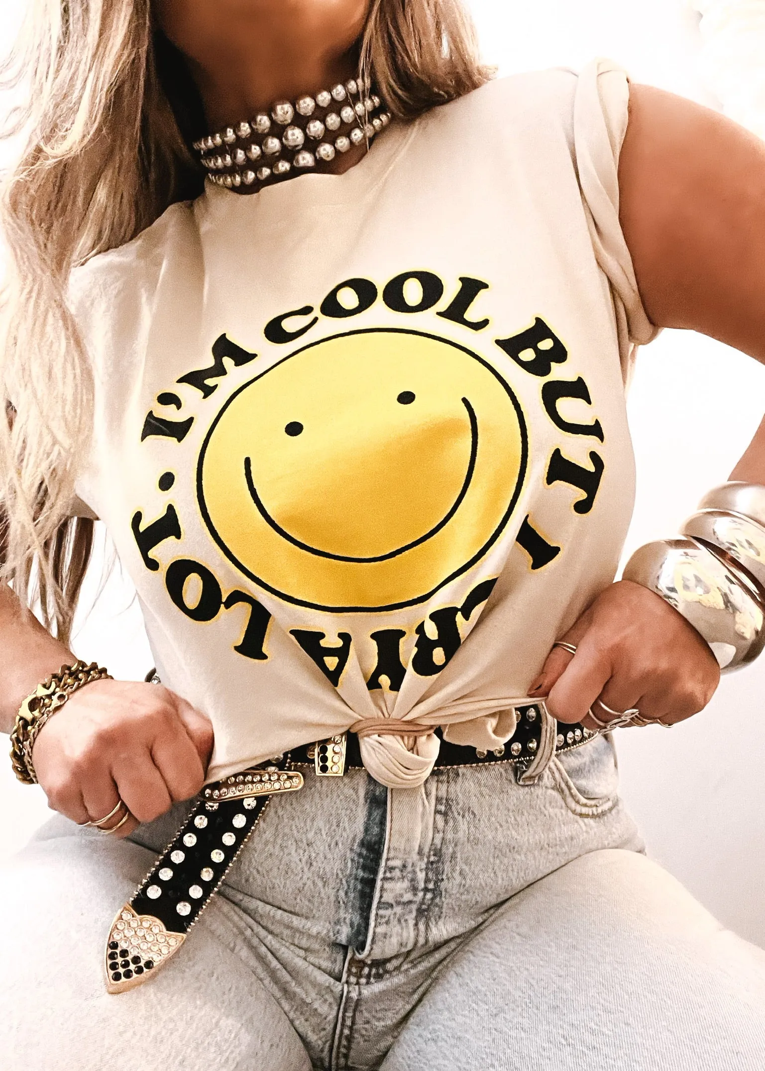 I'M COOL BUT I CRY A LOT SIDE SLIT TEE