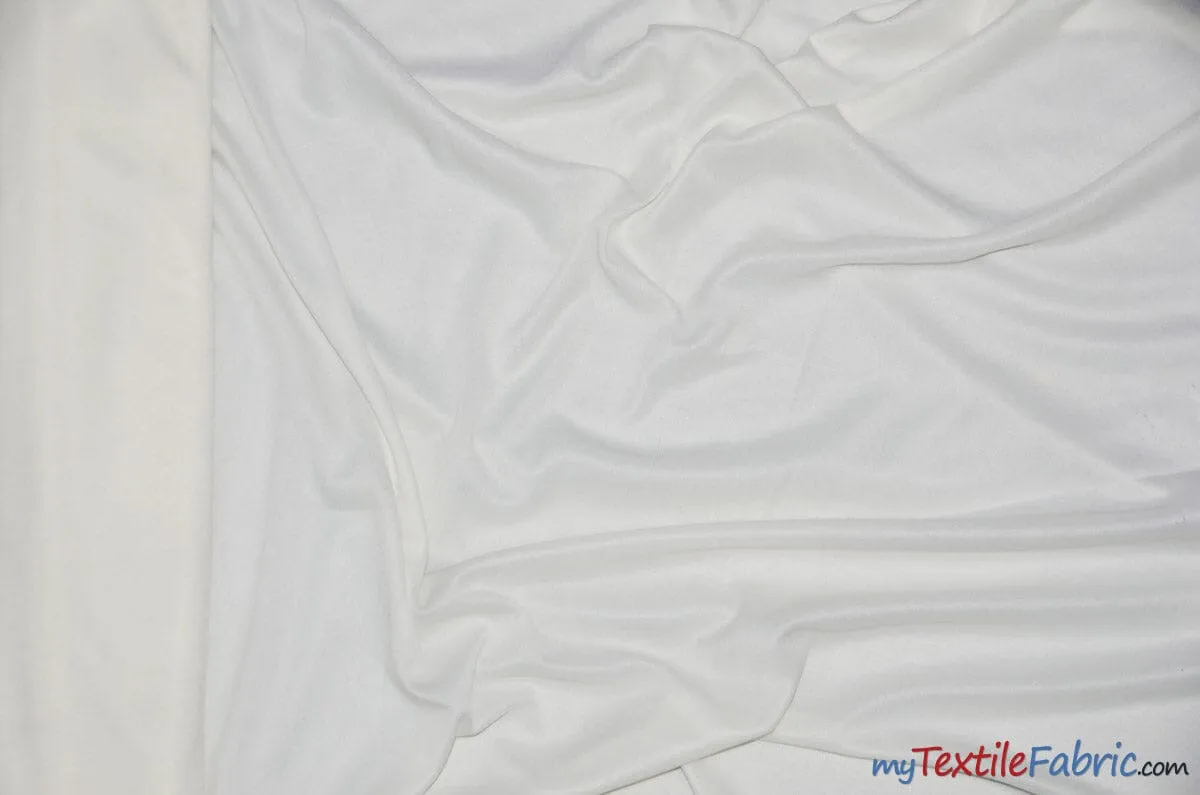 Interlock 70 Denier Polyester | Stretch Lining | Polyester Knit Lining | 60" | White Ivory Black |